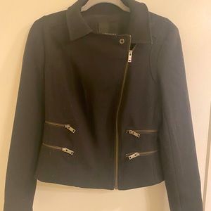 Banana republic, zippered wool jacket size 6 long sleeve